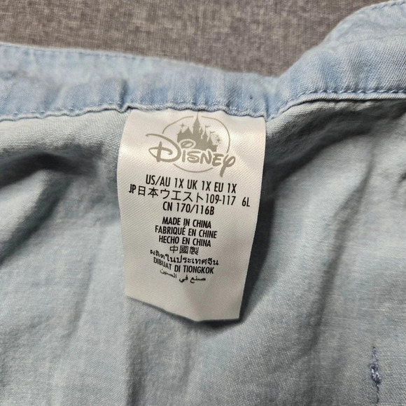 Disney Mickey & Minnie Button Front Blue Skirt - Picture 6 of 7